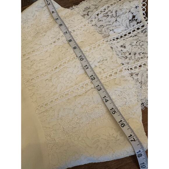 NWT Heartloom REVOLVE Size M Cammie Mini Dress White Lace Bride Minimalist - Picture 8 of 13